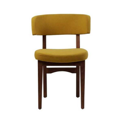 Gelb-Brauner Esszimmer Stuhl Designer Lehnstuhl Wohnzimmer 1-Sitzer Neu