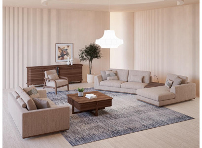 Luxus Sofagarnitur Ecksofa L-Form Zweisitzer Sofa Luxus Sessel Polstermöbel