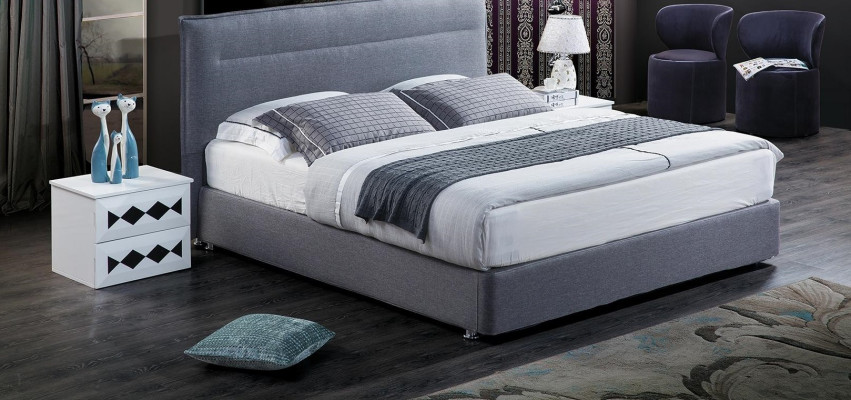 Luxus Boxspring Bett Stoff Hotel Blaue Betten Schlafzimmer Möbel Design Doppel.