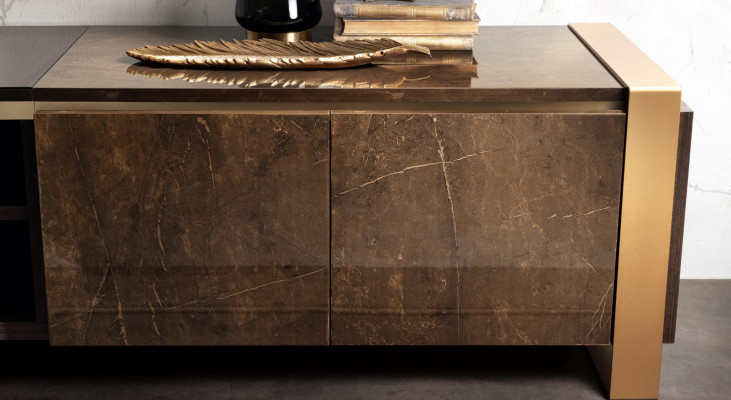 Design Schlafzimmer 6 tlg. Komplett Set Bett Nachttisch Kommode Arredoclassic
