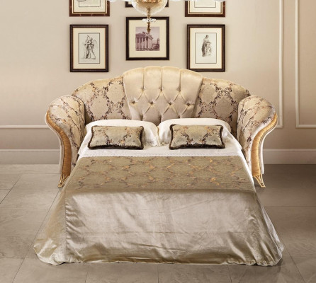 Sofa 3 Sitzer Couch mit Bettfunktion Textil Stoff Möbel Polster arredoclassic