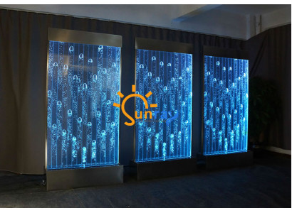 Wandpaneel Trennwand Wasser Wände Wand LED Wasserwand Design