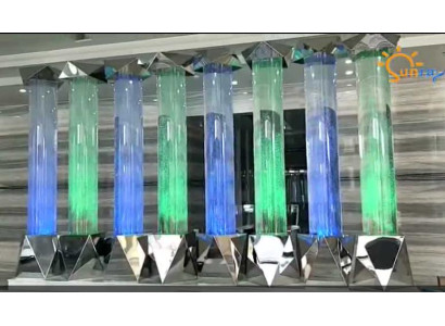 Wasser Säule xxl 50x300cm big Wasserwand Säulen Wand Trennwand Led