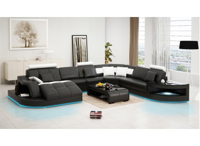 Ledersofa Couch Wohnlandschaft Ecksofa Eck Garnitur Design Modern Neu Sofa