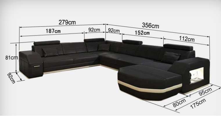 Leder Ecksofa Eckgarnitur Eckcouch Sofa Couch Wohnlandschaft Polster Tisch USB