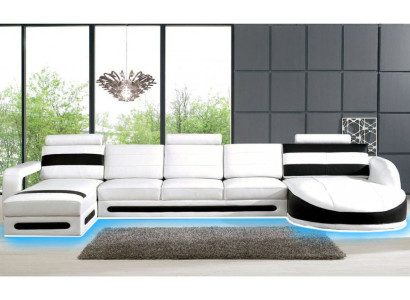 Wohnlandschaft Sofa Eckcouch Polster Garnitur Eck Ecke Sofas XXL Ecksofa mit USB