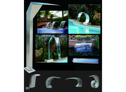 Pool Wasserfall Brunnen Edelstahl Wasserspiele Dekoration Anlage