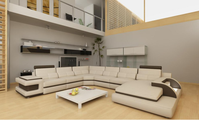 Wohnlandschaft Couch Polster Eck Garnitur Designer Ledersofa + USB Sofa WetzlarD