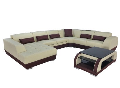 Leder Sofa Couch Polster Eck Designer Wohnlandschaft Garnituren Eck Neu Garnitur