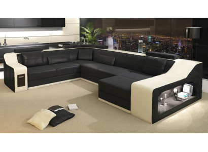Ledersofa Couch Wohnlandschaft Ecksofa Eck Garnitur Design Modern Sofa Neu B2017
