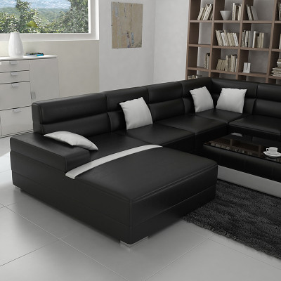 Ledersofa Couch Wohnlandschaft Ecksofa Eck Garnitur Design Modern Sofa F3016 neu
