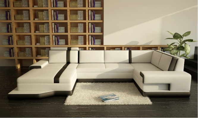 Design Big XXL U Form Sofa Wohnlandschaft Couch Polster Ecksofa Sitz Garnitur