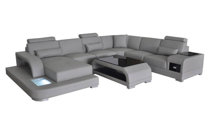 Eck Sofa Polster Couch Sitz Ecke Leder Garnitur Moderne U Form