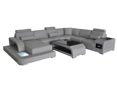 Eck Sofa Polster Couch Sitz Ecke Leder Garnitur Moderne U Form