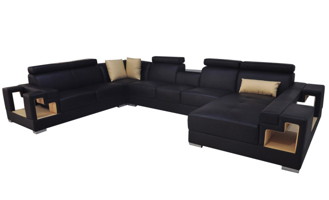 Ledersofa Eck Sofa Couch Wohnlandschaft Sofas Couchen Garnitur Design Modern Neu