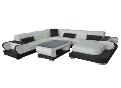 Moderne Wohnzimmer Couch Weich gepolsterte Eckgarnutitur Maßfertigung sofa + USB