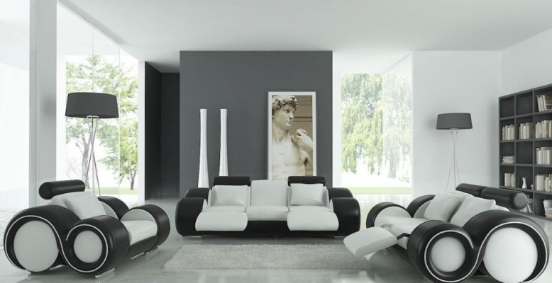 Patentiertes Design Komplett Sofagarnitur Wohnzimmer Set Couch Sofa Garnitur Neu