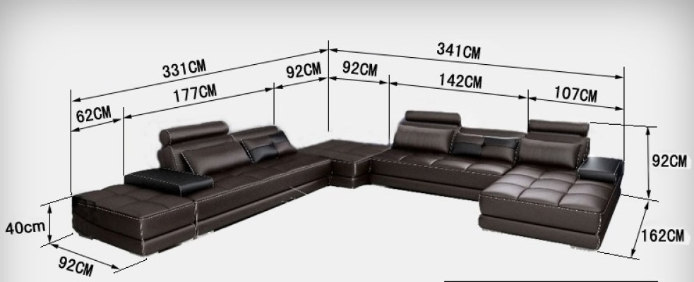 Ledersofa Couch Wohnlandschaft Ecksofa Eck Garnitur Design Modern Sofa + USB Neu