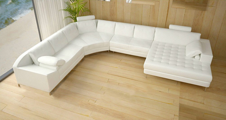 Ledersofa Couch Wohnlandschaft Ecksofa Eck Garnitur Design Modern Sofa Neu