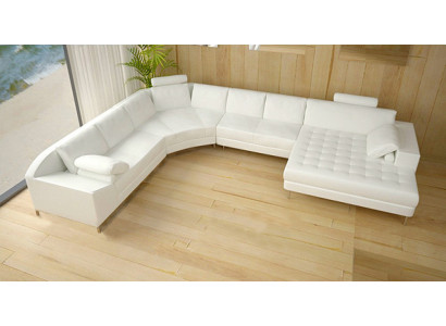 Ledersofa Couch Wohnlandschaft Ecksofa Eck Garnitur Design Modern Sofa Neu