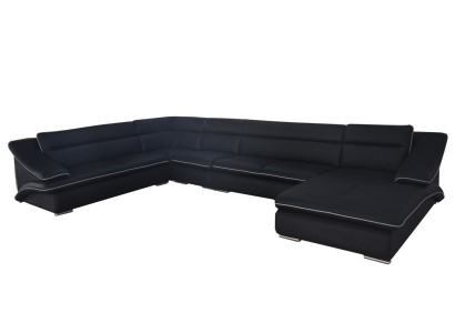 Eck Sofa Leder Couch Eck Garnitur Ecke Landschaft U Form Polster Neu