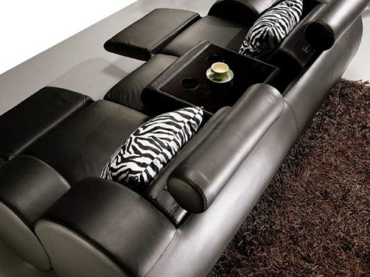 LEDERSOFA LEDER COUCH 3+2+1 mit USB POLSTERGARNITUR DESIGNER SOFA NEU GARNITUR