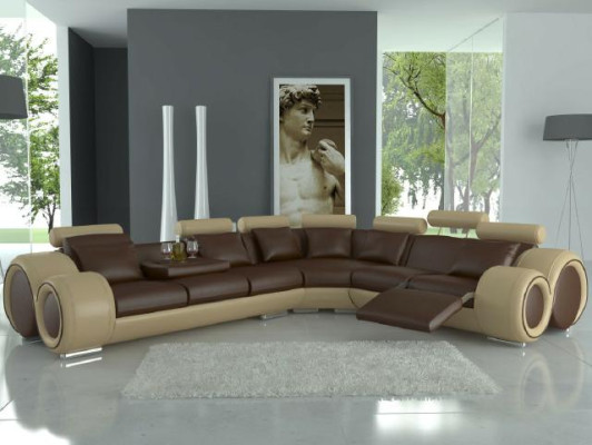 Ecksofa Berlin Eckcouch +USB Polster Wohnlandschaft Eck Garnitur Relaxfunktion
