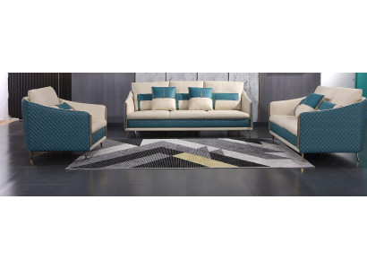 Designer Sofagarnitur Sofa Couch Polster Garnituren Sofas Exklusive Ledercouch