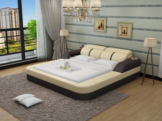 Luxus Wasserbett Doppel Multifunktions Bett Polster + USB Wasser Betten 180x200