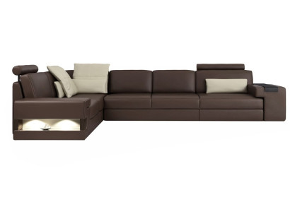 Wohnzimmer Braun Möbel Textil Sofas Ecksofa L Form Couch Polstermöbel Schlafsofa