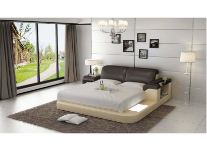 Luxus Doppel Multifunktions Wasserbett Wasserbett Polsterung 200x200 + USB