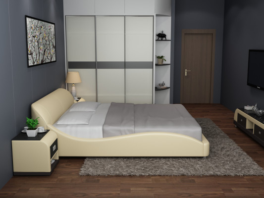 Moderne Eleganz für Ihr Schlafzimmer Das beeindruckende neue Doppelbett