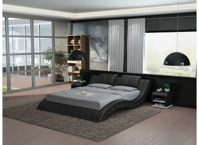 Wasserbett Hotel Doppelbett Betten USB Komplett Lederbett Polsterbett Wasser Neu