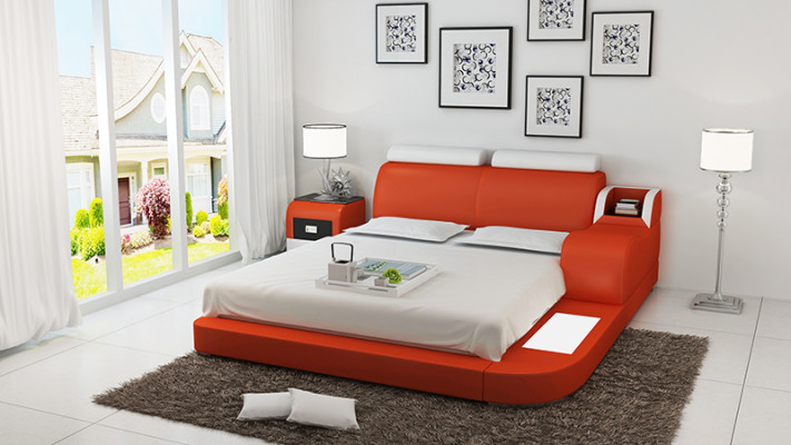 Wasserbett Hotel Doppel Bett Betten Komplett Lederbett Polsterbett Wasser LB8813