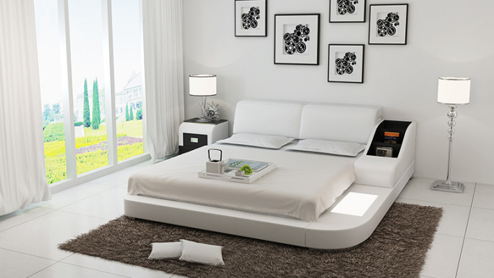 Wasserbett Hotel Doppel Bett Betten Komplett Lederbett Polsterbett Wasser LB8815