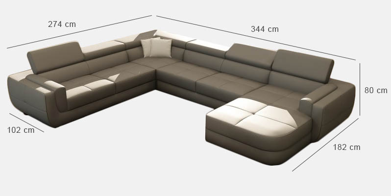 Designer Leder Polster Sitz Ecke Leder Sofa Polster Eck Landschaft Zimmer A1186