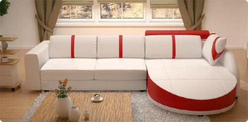 DESIGNERSOFA SCHLAFSOFA LEDERECKCOUCH mit USB LEDERSOFA ECKSOFA MIT BETTFUNKTION