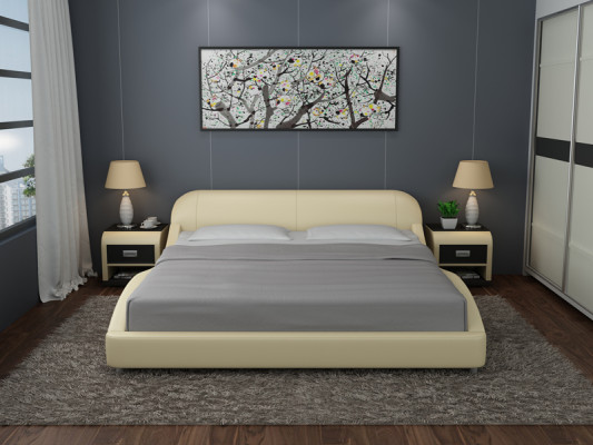 Wasserbett Hotel Doppel Bett Betten Komplett Lederbett Polsterbett Wasser LB8822