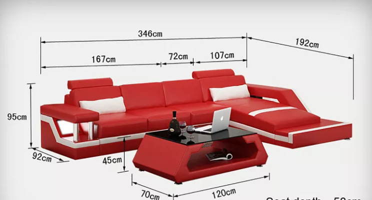 Ecksofa Polster Ledersofa Ecksofa L-Form Modernes Sofa Wohnlandschaft