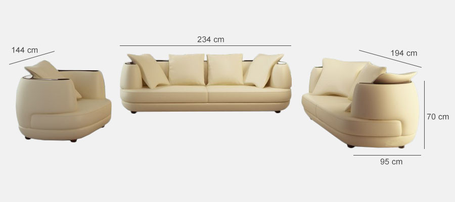 Sofagarnitur Royal Luxus Designer Couch Polster 3+2+1 Leder Sofa Sitz Royal Grau
