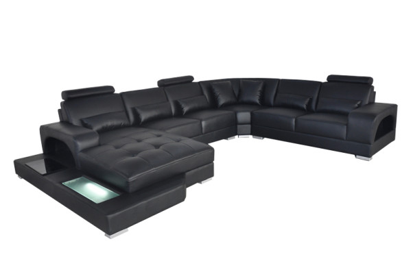 Design Leder Polster Sitz Ecke Zimmer Sofa Eck Sofas Landschaft Designer Wohn