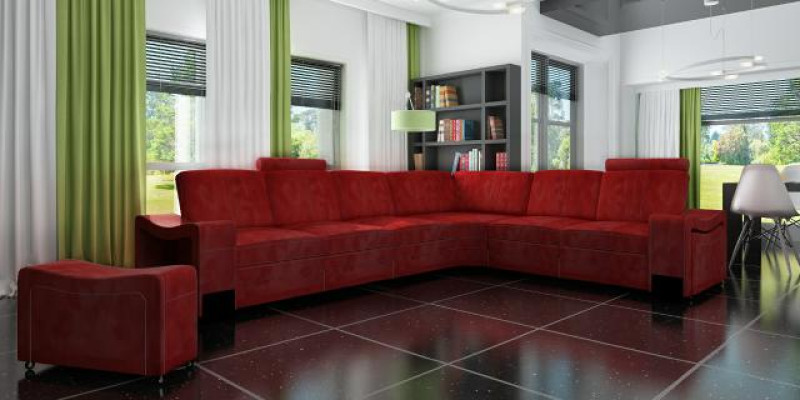 Stoffcouch Textil Polster Eckcouch Sofa mit USB Ecksofa Wohnlandschaft Stoffsofa