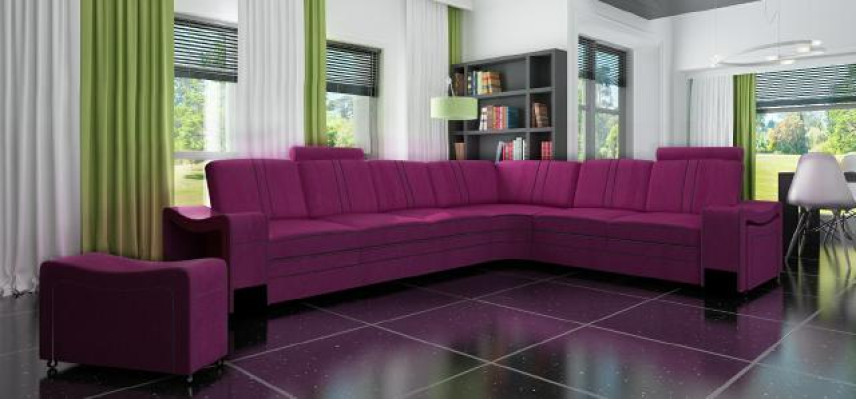 Stoffcouch Sofa Eck Wohnlandschaft Textil Polster Eckcouch Massanfertigung USB