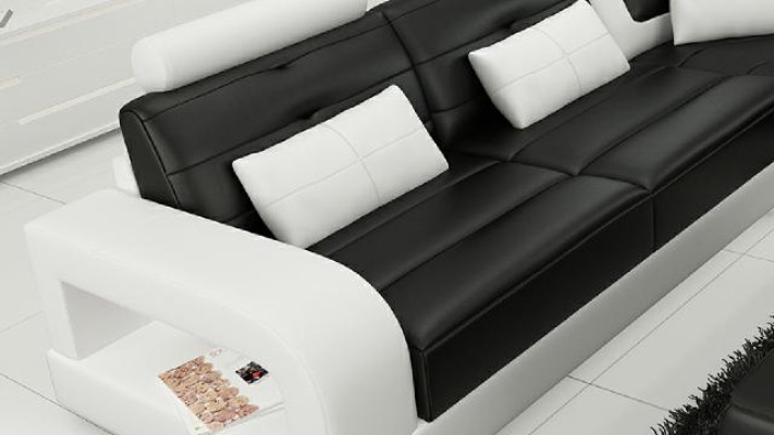 LEDERSOFA SOFA ECKCOUCH USB SOFAGARNITUR DESIGN COUCH WOHNLANDSCHAFT Nach Maß