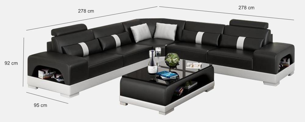 Designer Wohnlandschaft Ecksofa Sofa USB Big L Form XXL Sitz Garnitur Sandberg