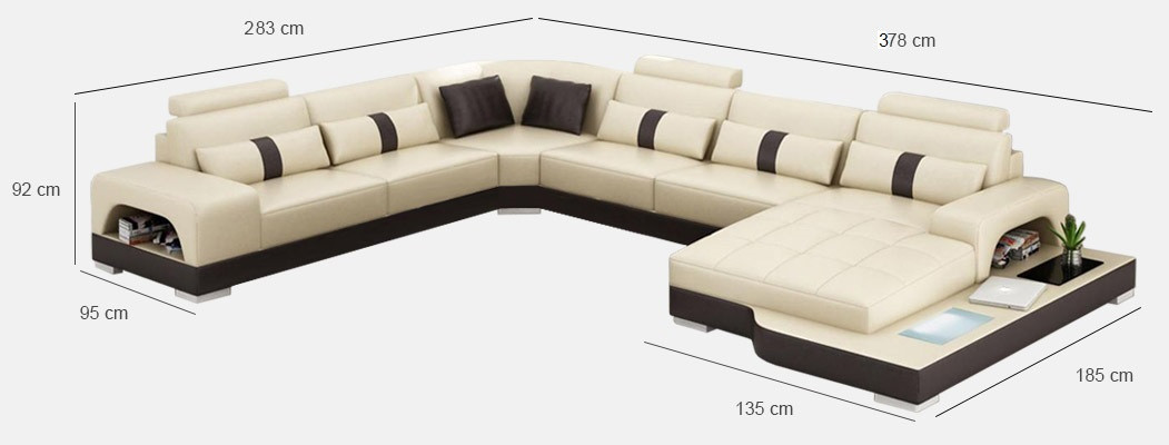 Ecksofa Wohnlandschaft + USB Polster Design Couch Moderne Leder Sofa Eckgarnitur