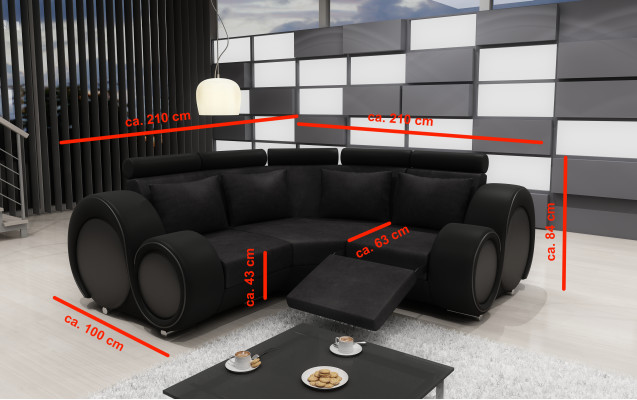 STOFFSOFA TEXTIL WOHNLANDSCHAFT SOFA BERLINX RELAXFUNKTION COUCH ECKSOFA mit USB