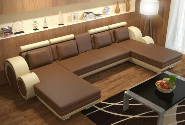 Wohnlandschaft Couch Polster Sofa Sitz Ecke Eck Wohnlandschaft Garnitur BERLIN