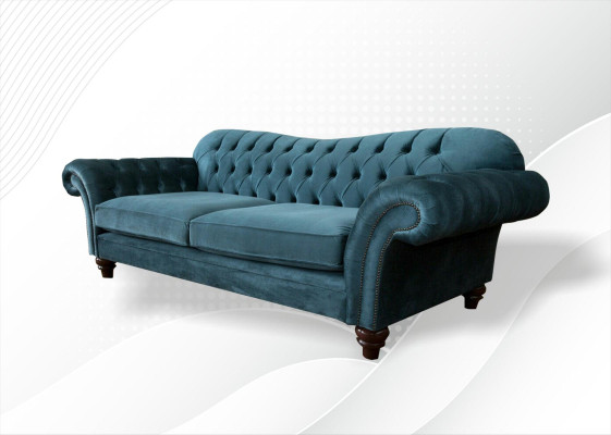 Sofa Luxus Textil Chesterfield Couch Sofas Polster Big 3 Sitzer Garnitur