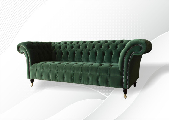 Chesterfield 3 Sitzer Sofas Polster Sitz Couch Sofa Garnitur Big Couchen